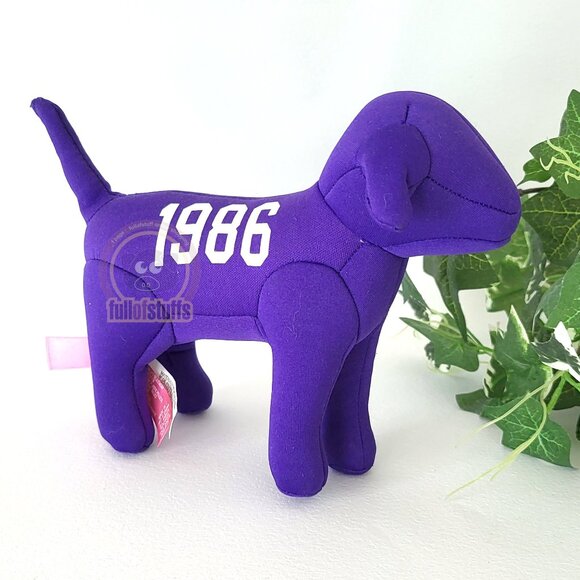 Victoria's Secret PINK 1986 purple dog plush toy - Picture 2 of 3